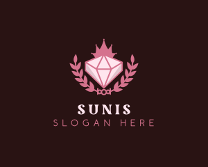 Pink Diamond Gemstone logo design