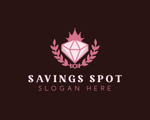 Pink Diamond Gemstone logo design