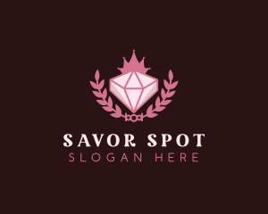 Pink Diamond Gemstone logo design