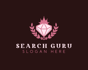 Pink Diamond Gemstone logo design