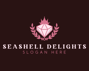 Pink Diamond Gemstone logo design