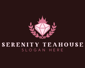 Pink Diamond Gemstone logo design