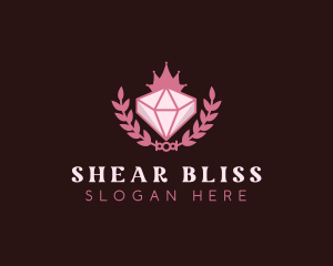 Pink Diamond Gemstone logo design