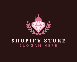 Pink Diamond Gemstone logo design