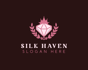 Pink Diamond Gemstone logo design