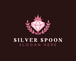 Pink Diamond Gemstone logo design