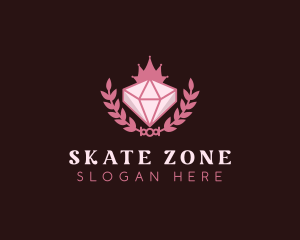 Pink Diamond Gemstone logo design