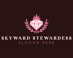 Pink Diamond Gemstone logo design