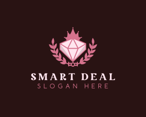 Pink Diamond Gemstone logo design