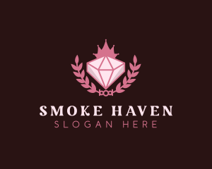 Pink Diamond Gemstone logo design