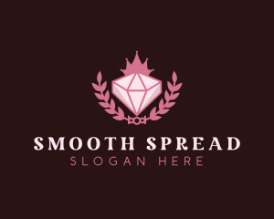 Pink Diamond Gemstone logo design