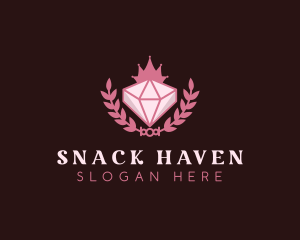 Pink Diamond Gemstone logo design