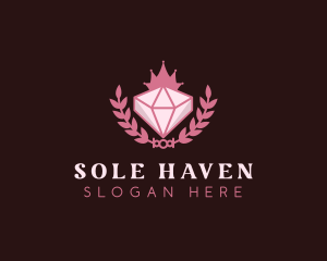 Pink Diamond Gemstone logo design