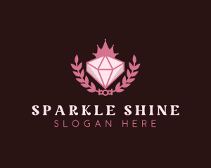 Pink Diamond Gemstone logo design