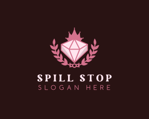 Pink Diamond Gemstone logo design