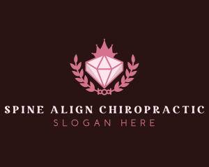 Pink Diamond Gemstone logo design