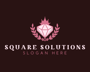 Pink Diamond Gemstone logo design