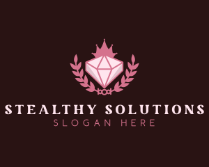 Pink Diamond Gemstone logo design