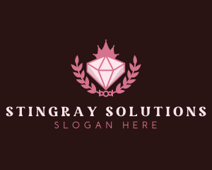 Pink Diamond Gemstone logo design