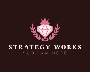 Pink Diamond Gemstone logo design