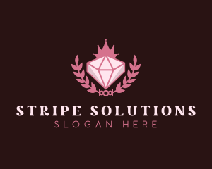 Pink Diamond Gemstone logo design