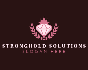 Pink Diamond Gemstone logo design