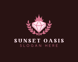 Pink Diamond Gemstone logo design