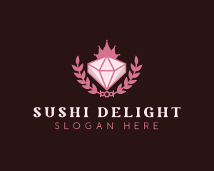 Pink Diamond Gemstone logo design