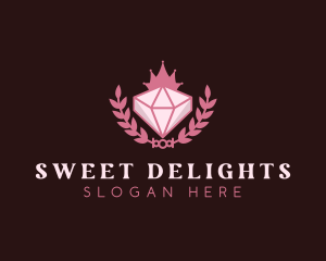 Pink Diamond Gemstone logo design