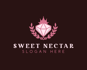 Pink Diamond Gemstone logo design