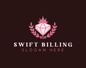 Pink Diamond Gemstone logo design