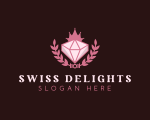 Pink Diamond Gemstone logo design