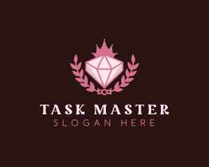 Pink Diamond Gemstone logo design