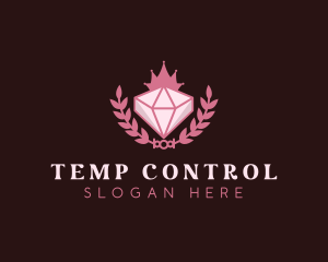 Pink Diamond Gemstone logo design