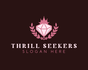 Pink Diamond Gemstone logo design