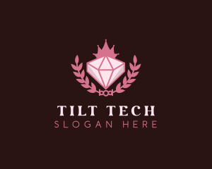 Pink Diamond Gemstone logo design