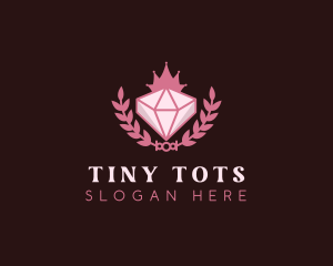 Pink Diamond Gemstone logo design