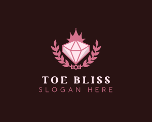 Pink Diamond Gemstone logo design