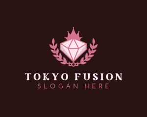 Pink Diamond Gemstone logo design