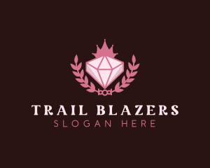 Pink Diamond Gemstone logo design