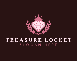 Pink Diamond Gemstone logo design