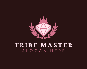 Pink Diamond Gemstone logo design