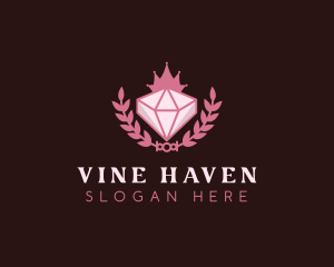 Pink Diamond Gemstone logo design