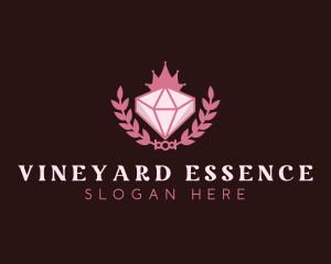 Pink Diamond Gemstone logo design