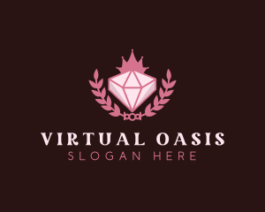 Pink Diamond Gemstone logo design