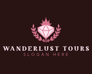 Pink Diamond Gemstone logo design