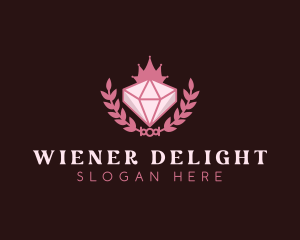 Pink Diamond Gemstone logo design