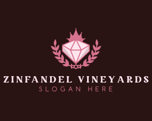 Pink Diamond Gemstone logo design