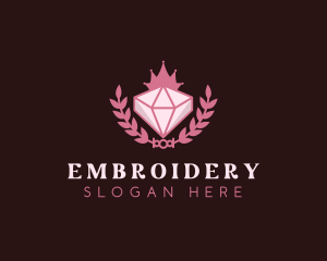 Pink Diamond Gemstone logo design