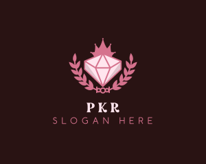 Pink Diamond Gemstone logo design